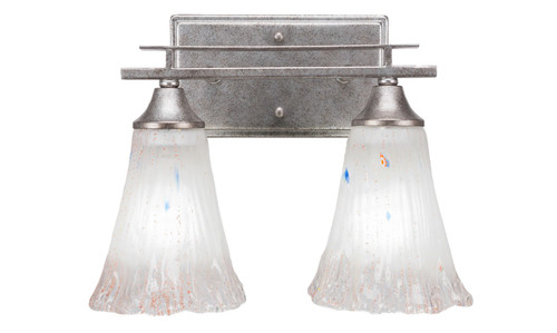 Toltec Lighting - 132-AS-721 - Two Light Bath Bar - Uptowne - Aged Silver