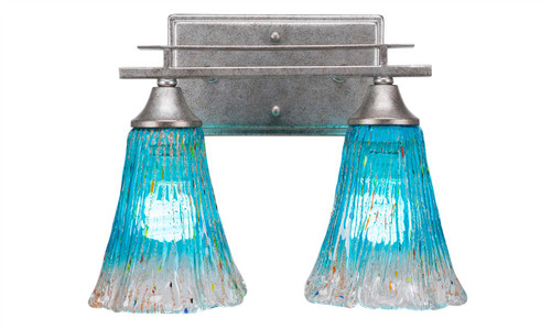 Toltec Lighting - 132-AS-725 - Two Light Bath Bar - Uptowne - Aged Silver
