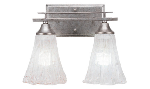 Toltec Lighting - 132-AS-729 - Two Light Bath Bar - Uptowne - Aged Silver