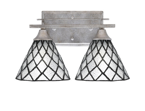 Toltec Lighting - 132-AS-9185 - Two Light Bath Bar - Uptowne - Aged Silver