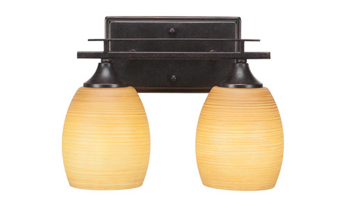 Toltec Lighting - 132-DG-625 - Two Light Bath Bar - Uptowne - Dark Granite