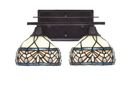 Toltec Lighting - 132-DG-9485 - Two Light Bath Bar - Uptowne - Dark Granite