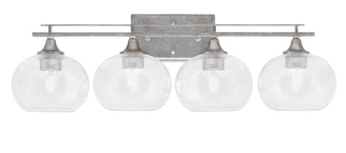 Toltec Lighting - 134-AS-202 - Four Light Bath Bar - Uptowne - Aged Silver