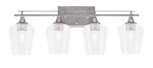 Toltec Lighting - 134-AS-210 - Four Light Bath Bar - Uptowne - Aged Silver