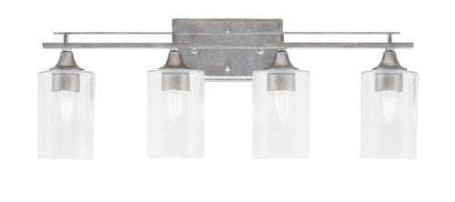 Toltec Lighting - 134-AS-300 - Four Light Bath Bar - Uptowne - Aged Silver