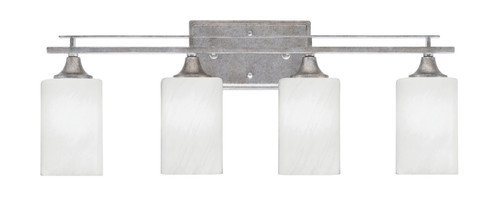 Toltec Lighting - 134-AS-3001 - Four Light Bath Bar - Uptowne - Aged Silver