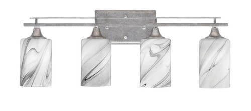 Toltec Lighting - 134-AS-3009 - Four Light Bath Bar - Uptowne - Aged Silver