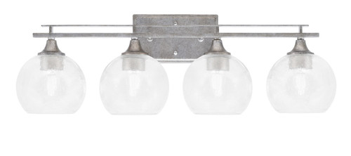 Toltec Lighting - 134-AS-4100 - Four Light Bath Bar - Uptowne - Aged Silver
