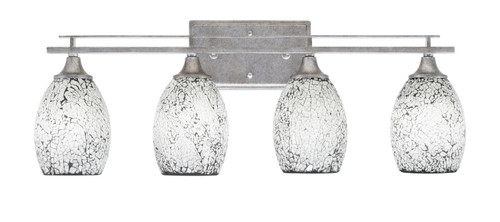 Toltec Lighting - 134-AS-4165 - Four Light Bath Bar - Uptowne - Aged Silver