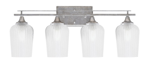 Toltec Lighting - 134-AS-4250 - Four Light Bath Bar - Uptowne - Aged Silver