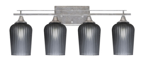 Toltec Lighting - 134-AS-4252 - Four Light Bath Bar - Uptowne - Aged Silver