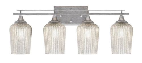 Toltec Lighting - 134-AS-4253 - Four Light Bath Bar - Uptowne - Aged Silver