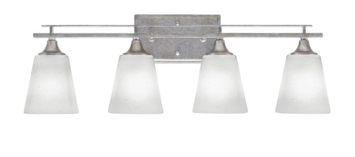 Toltec Lighting - 134-AS-460 - Four Light Bath Bar - Uptowne - Aged Silver