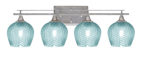 Toltec Lighting - 134-AS-4605 - Four Light Bath Bar - Uptowne - Aged Silver