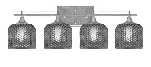 Toltec Lighting - 134-AS-4612 - Four Light Bath Bar - Uptowne - Aged Silver