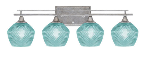 Toltec Lighting - 134-AS-4625 - Four Light Bath Bar - Uptowne - Aged Silver