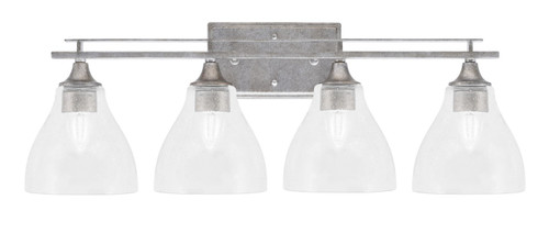 Toltec Lighting - 134-AS-4760 - Four Light Bath Bar - Uptowne - Aged Silver