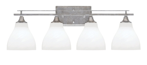 Toltec Lighting - 134-AS-4761 - Four Light Bath Bar - Uptowne - Aged Silver