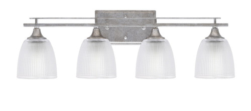 Toltec Lighting - 134-AS-500 - Four Light Bath Bar - Uptowne - Aged Silver