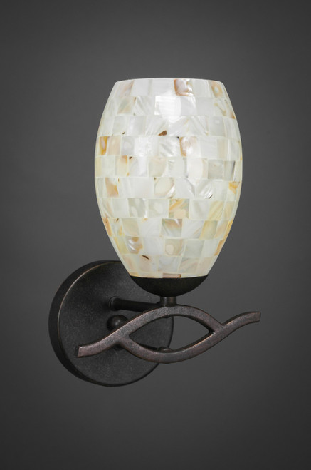 Toltec Lighting - 141-DG-406 - One Light Wall Sconce - Revo - Dark Granite