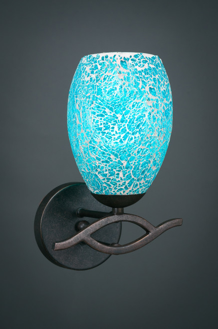 Toltec Lighting - 141-DG-5055 - One Light Wall Sconce - Revo - Dark Granite