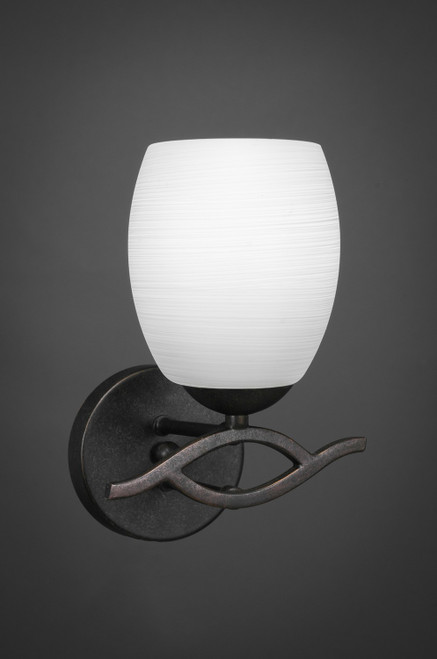 Toltec Lighting - 141-DG-615 - One Light Wall Sconce - Revo - Dark Granite