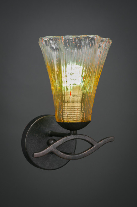 Toltec Lighting - 141-DG-724 - One Light Wall Sconce - Revo - Dark Granite