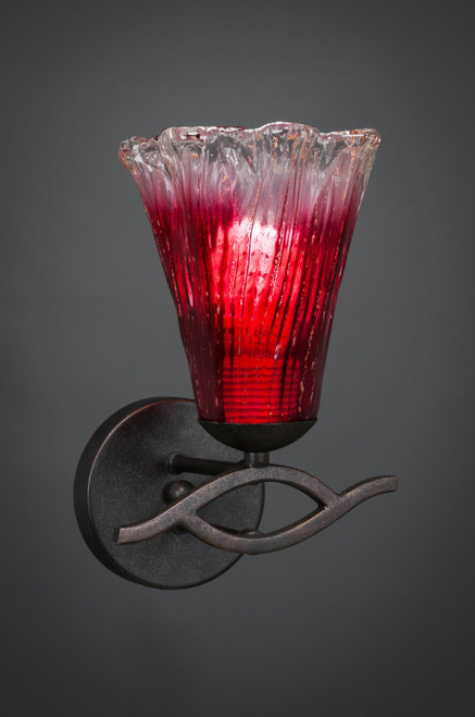 Toltec Lighting - 141-DG-726 - One Light Wall Sconce - Revo - Dark Granite