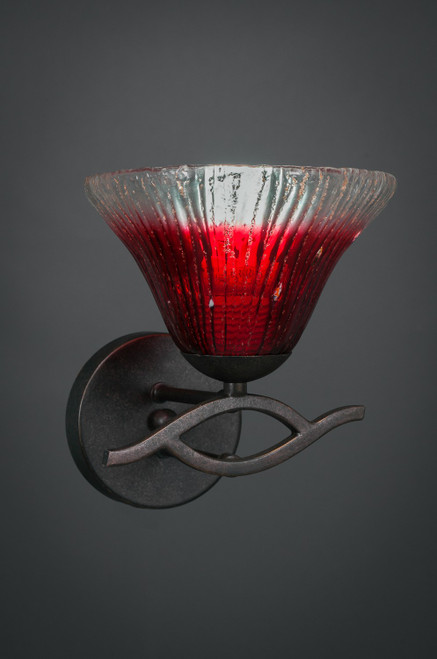 Toltec Lighting - 141-DG-756 - One Light Wall Sconce - Revo - Dark Granite
