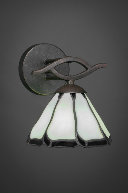 Toltec Lighting - 141-DG-9125 - One Light Wall Sconce - Revo - Dark Granite