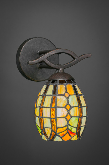 Toltec Lighting - 141-DG-9871 - One Light Wall Sconce - Revo - Dark Granite