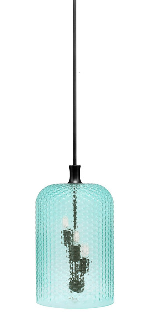 Toltec Lighting - 14-MB-4215 - Three Light Pendant - Zola - Matte Black