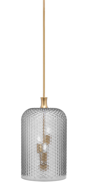 Toltec Lighting - 14-NAB-4212 - Three Light Pendant - Zola - New Age Brass