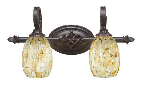 Toltec Lighting - 162-DG-406 - Two Light Bath Bar - Eleganté - Dark Granite