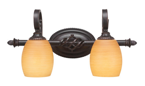 Toltec Lighting - 162-DG-625 - Two Light Bath Bar - Eleganté - Dark Granite