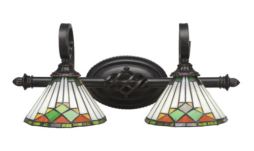 Toltec Lighting - 162-DG-9375 - Two Light Bath Bar - Eleganté - Dark Granite