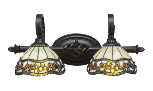 Toltec Lighting - 162-DG-9975 - Two Light Bath Bar - Eleganté - Dark Granite