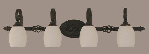 Toltec Lighting - 164-DG-615 - Four Light Bath Bar - Eleganté - Dark Granite