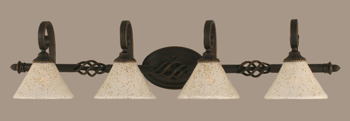 Toltec Lighting - 164-DG-7145 - Four Light Bath Bar - Eleganté - Dark Granite