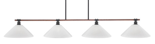 Toltec Lighting - 1744-2161 - Four Light Bar - Blacksmith - Painted Wood-look Metal & Dark Granite