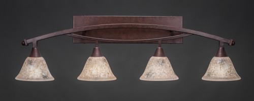 Toltec Lighting - 174-BRZ-508 - Four Light Bath Bar - Bow - Bronze