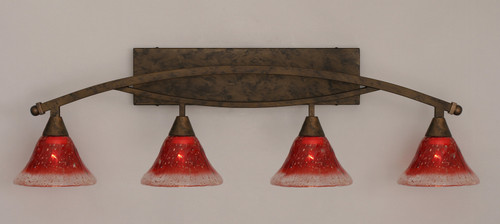 Toltec Lighting - 174-BRZ-756 - Four Light Bath Bar - Bow - Bronze