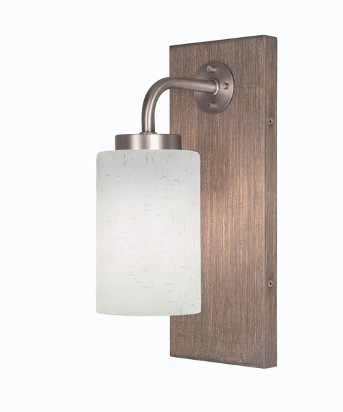 Toltec Lighting - 1771-GPDW-310 - One Light Wall Sconce - Oxbridge - Graphite & Painted Distressed Wood-look Metal
