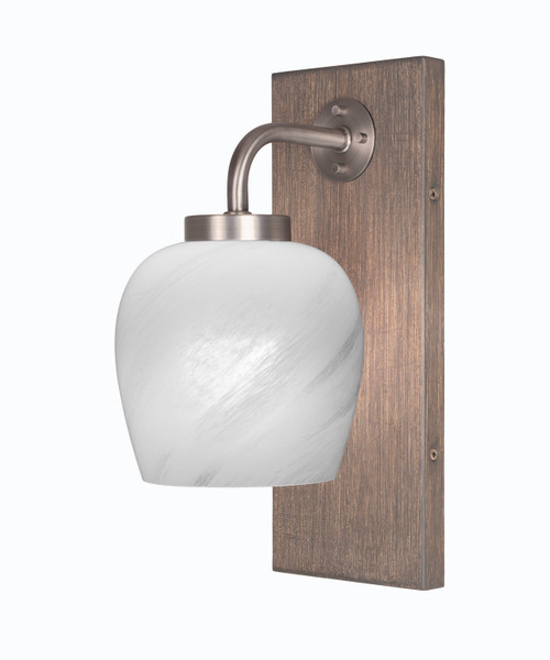 Toltec Lighting - 1771-GPDW-4811 - One Light Wall Sconce - Oxbridge - Graphite & Painted Distressed Wood-look Metal