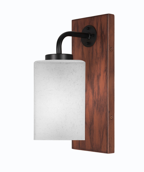 Toltec Lighting - 1771-MBWG-531 - One Light Wall Sconce - Oxbridge - Matte Black & Painted Wood-look Metal