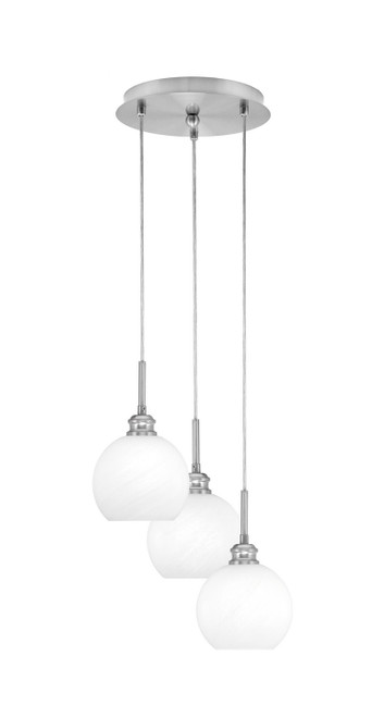 Toltec Lighting - 1816-BN-4101 - Three Light Pendalier - Array - Brushed Nickel