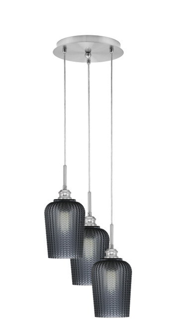 Toltec Lighting - 1816-BN-4252 - Three Light Pendalier - Array - Brushed Nickel