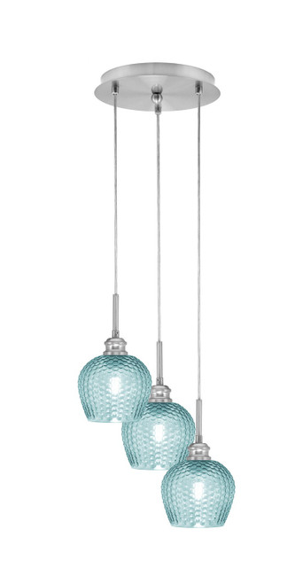 Toltec Lighting - 1816-BN-4605 - Three Light Pendalier - Array - Brushed Nickel