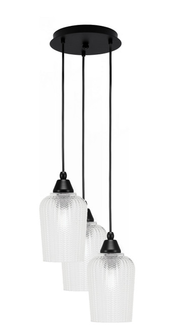 Toltec Lighting - 1816-MB-4250 - Three Light Pendalier - Array - Matte Black