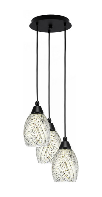 Toltec Lighting - 1816-MB-5054 - Three Light Pendalier - Array - Matte Black